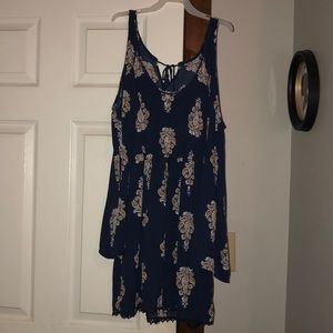 Navy blue dress with shoulder cut outs